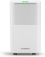Hangsun 12L Dehumidifier with Digital Humidity Display, Sleep Mode, Laundry Drying Dehumidifiers for Home Damp with Continuous Drainage, 24H Timer Ideal for Large Room, Basement, Bedroom, Bathroom
