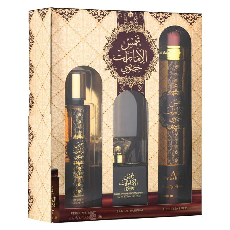 Shams Al Emarat Khususi 3 Piece Gift Set Collection by Ard Al Zaafaran